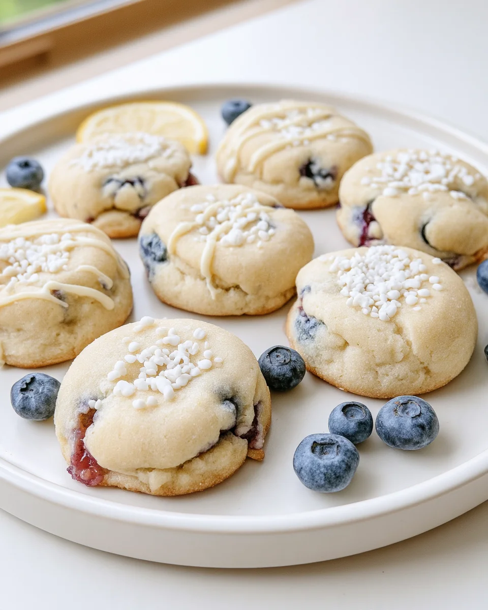 Chewy Lemon Blueberry Cookies