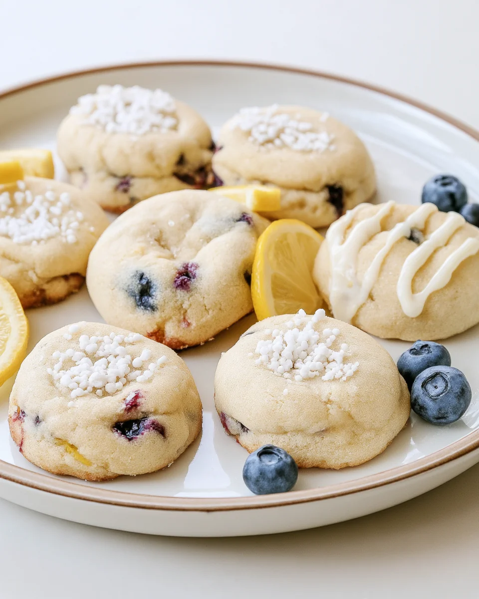 Chewy Lemon Blueberry Cookies image 2